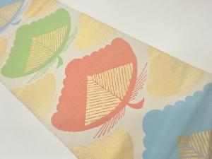 抽象松模様織出し袋帯